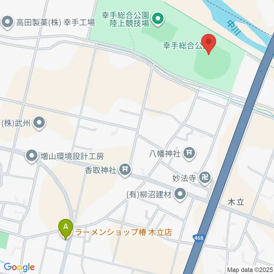 ひばりが丘球場周辺のファミレス・ファーストフード一覧地図