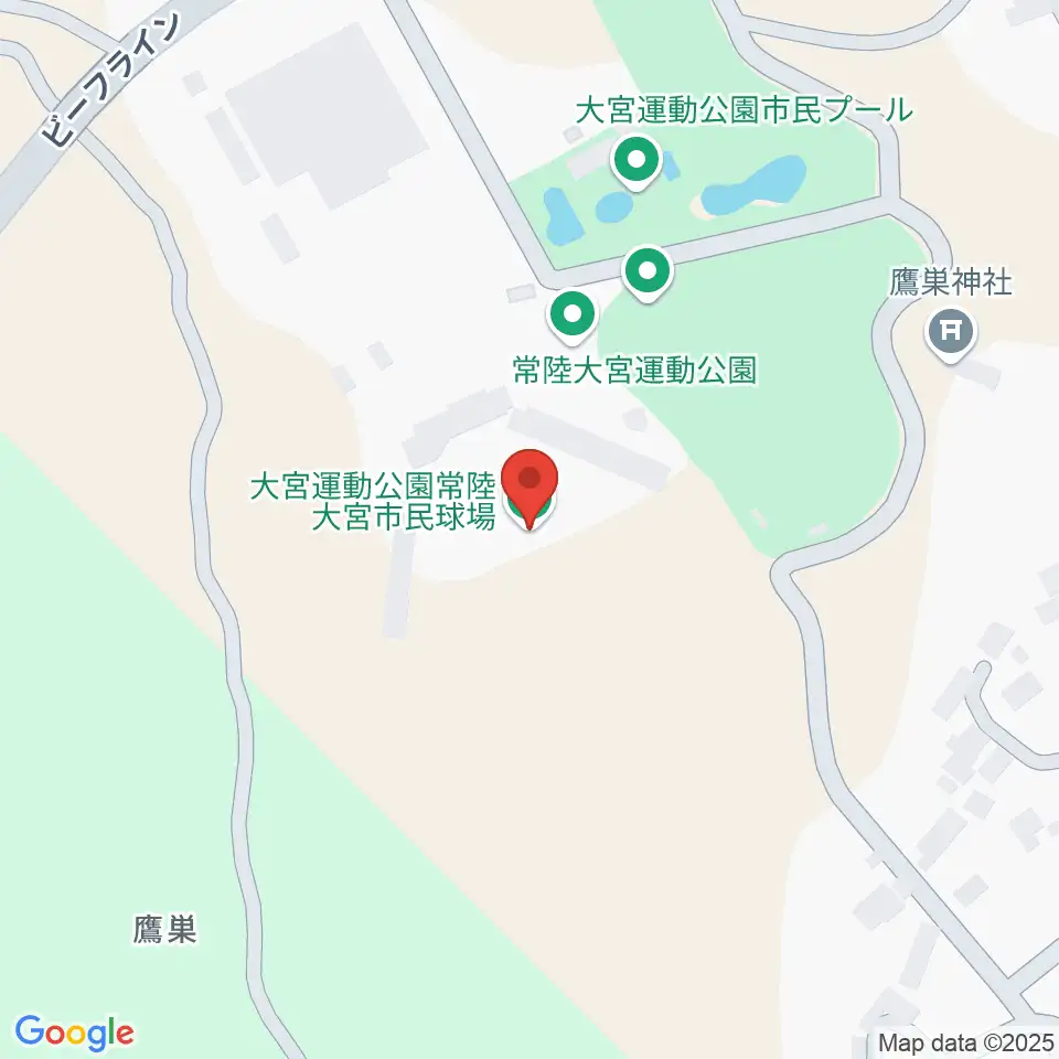 大宮市民球場周辺のファミレス・ファーストフード一覧地図