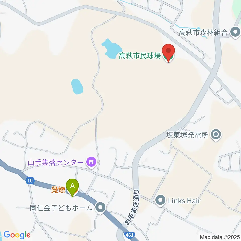高萩市民球場周辺のファミレス・ファーストフード一覧地図