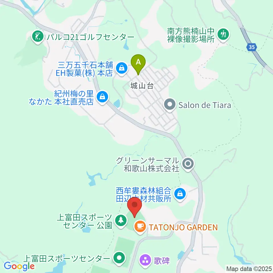 上富田スポーツセンター野球場周辺のファミレス・ファーストフード一覧地図