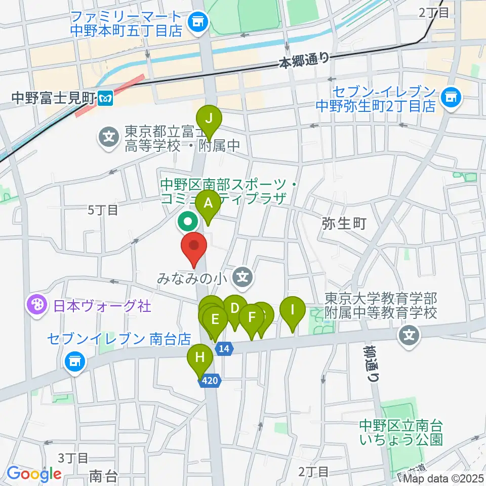 Studio Move 705周辺のファミレス・ファーストフード一覧地図