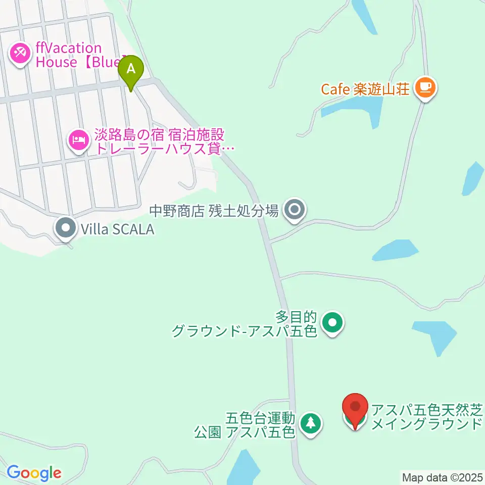 アスパ五色グラウンド周辺のファミレス・ファーストフード一覧地図