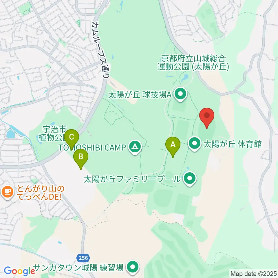 太陽が丘陸上競技場周辺のファミレス・ファーストフード一覧地図