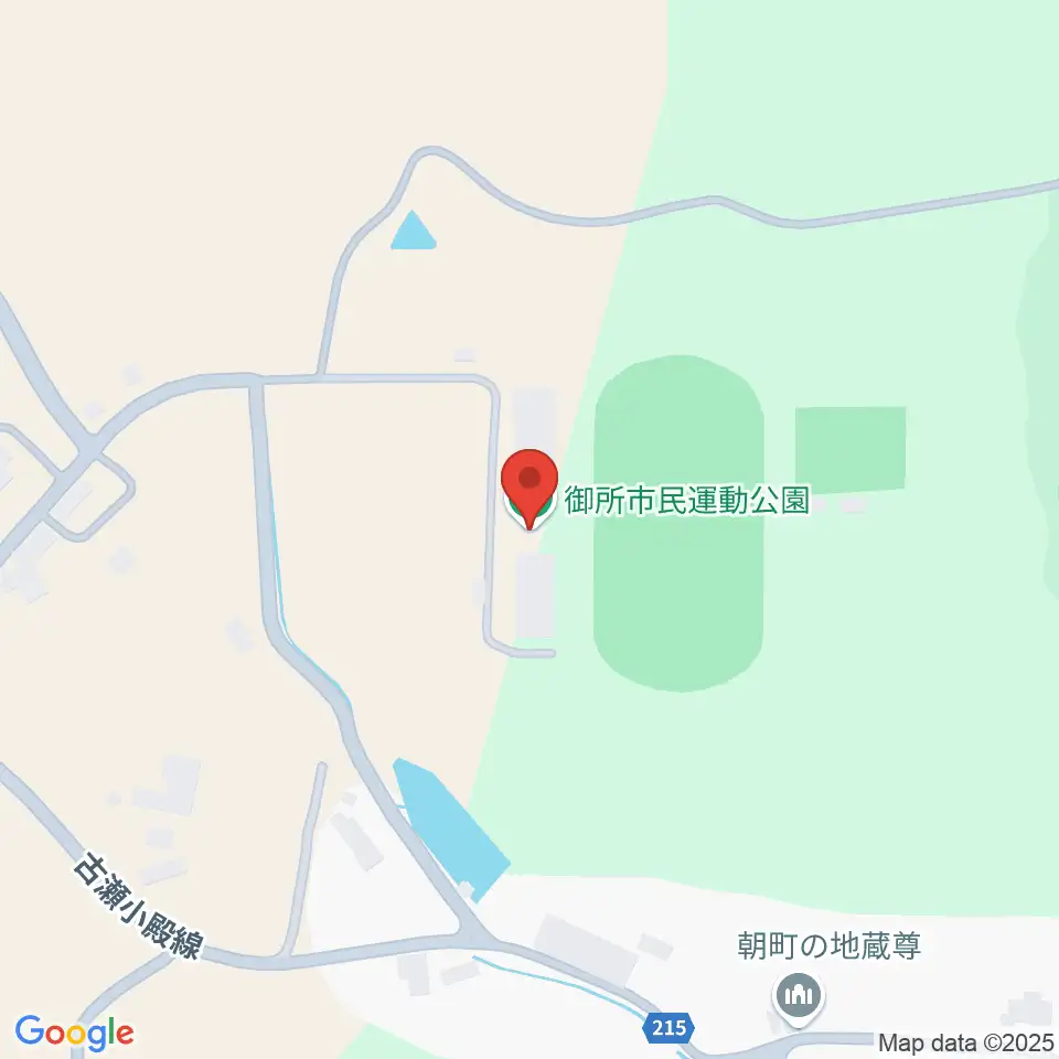 御所市民運動公園グラウンド周辺のファミレス・ファーストフード一覧地図