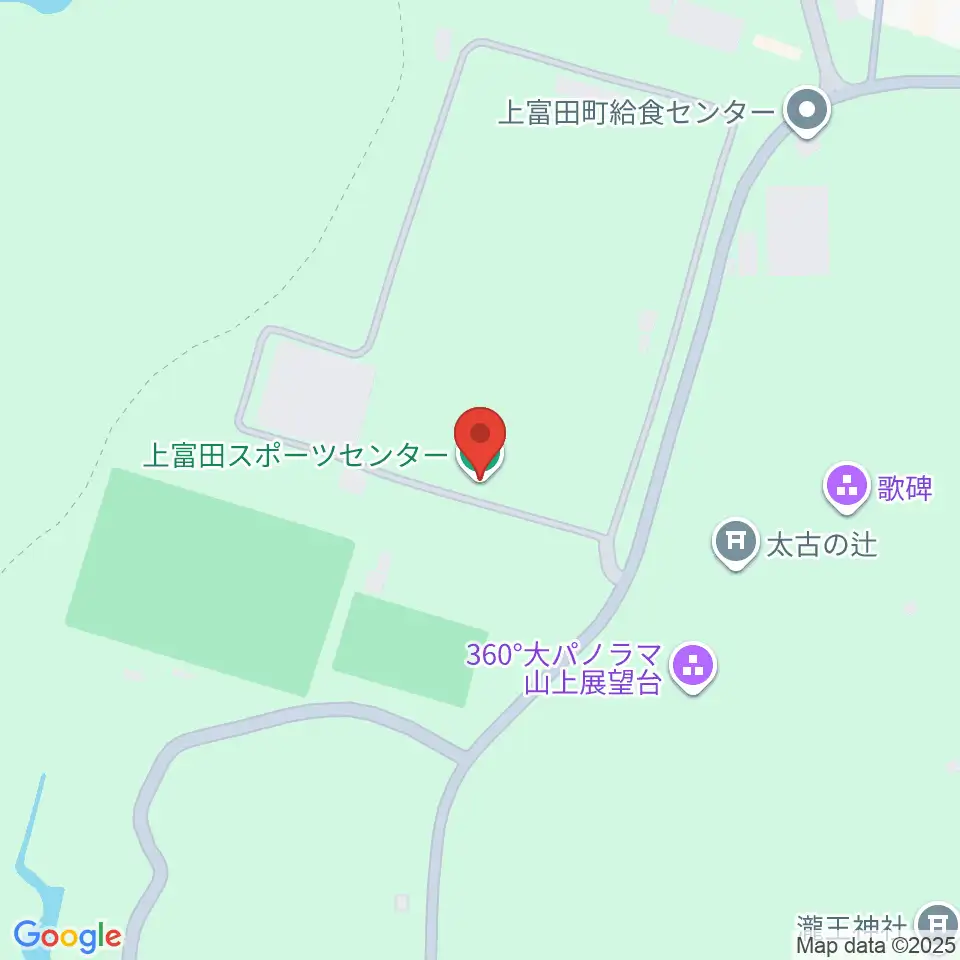 上富田スポーツセンター球技場周辺のファミレス・ファーストフード一覧地図