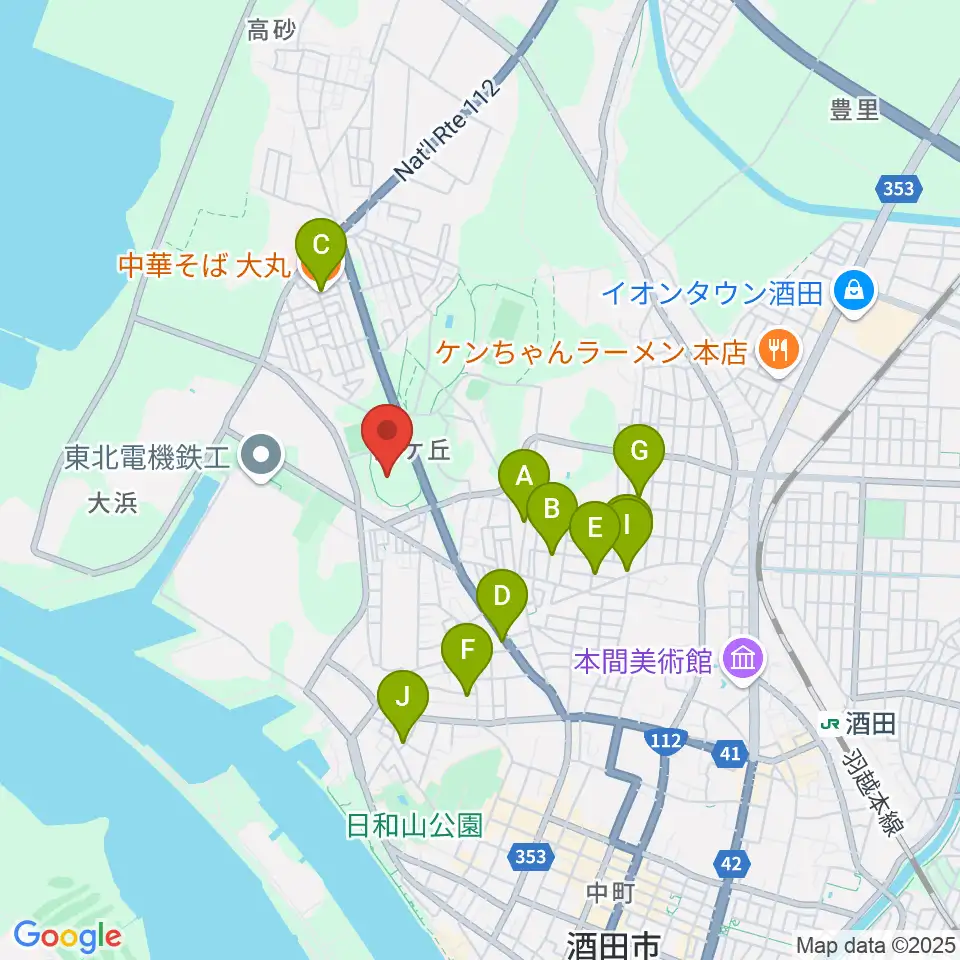 DENKI TEKKOフィールド周辺のファミレス・ファーストフード一覧地図