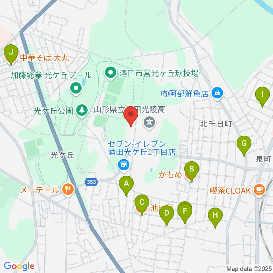 電機鉄工武道館周辺のファミレス・ファーストフード一覧地図