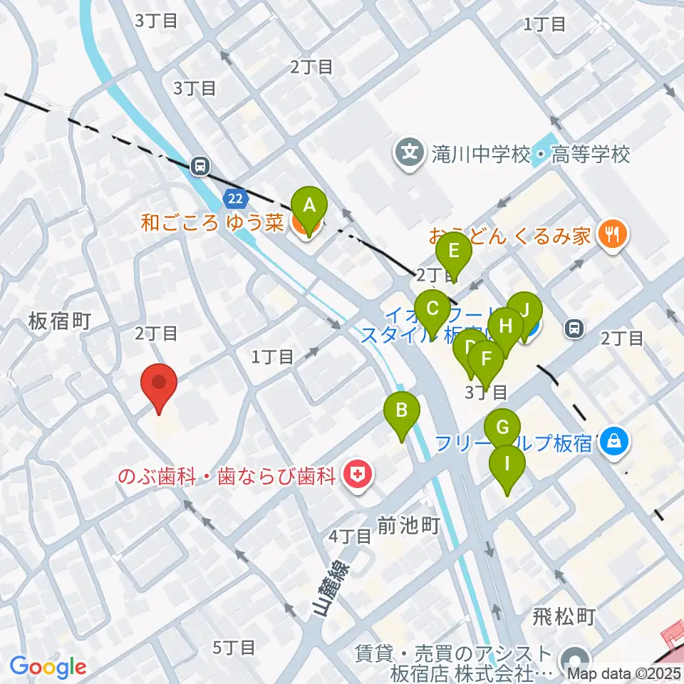 百耕資料館周辺のファミレス・ファーストフード一覧地図