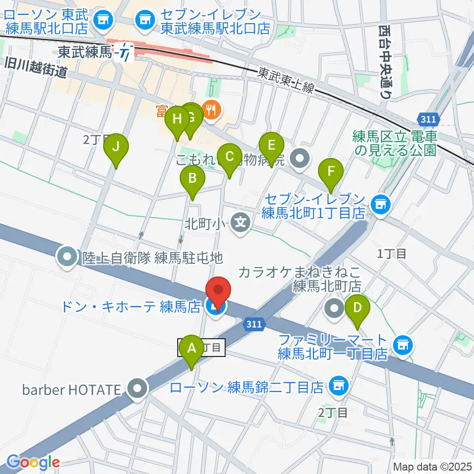 IKUSA ARENA周辺のファミレス・ファーストフード一覧地図