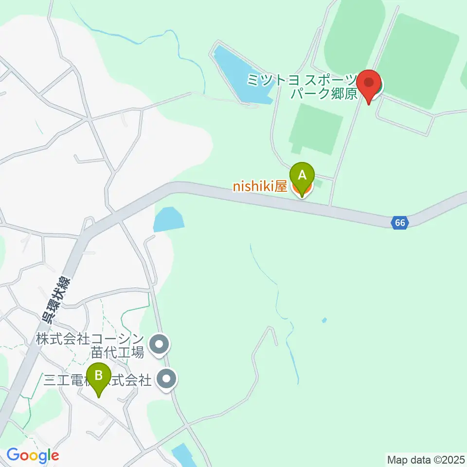 呉市総合スポーツセンター陸上競技場周辺のファミレス・ファーストフード一覧地図