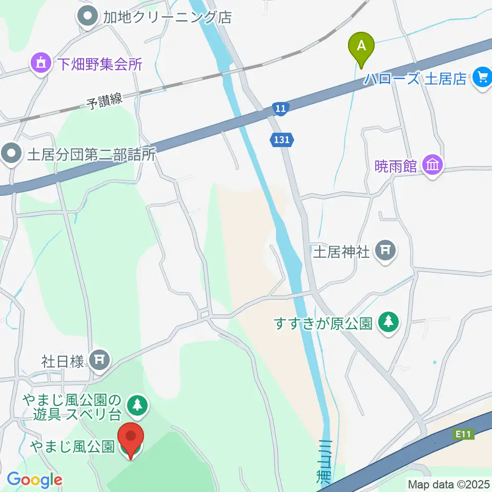 やまじ風公園多目的グラウンド周辺のファミレス・ファーストフード一覧地図