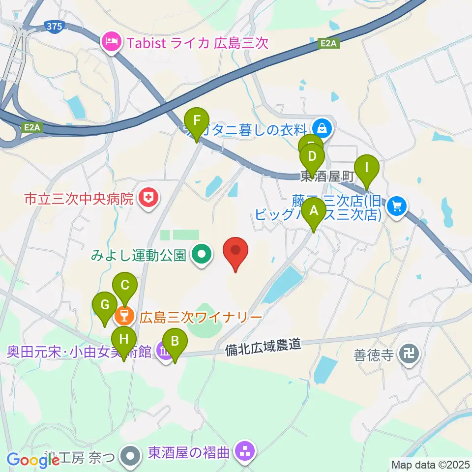みよし運動公園陸上競技場周辺のファミレス・ファーストフード一覧地図