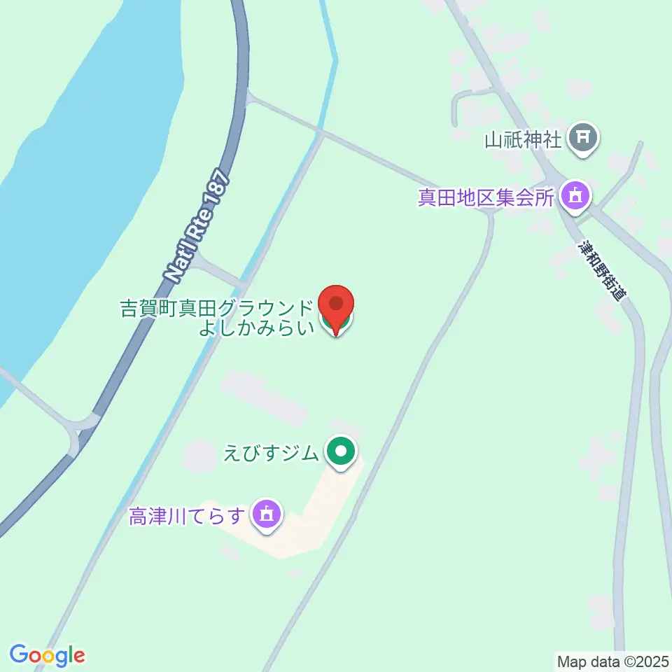 よしかみらい真田グラウンド周辺のファミレス・ファーストフード一覧地図