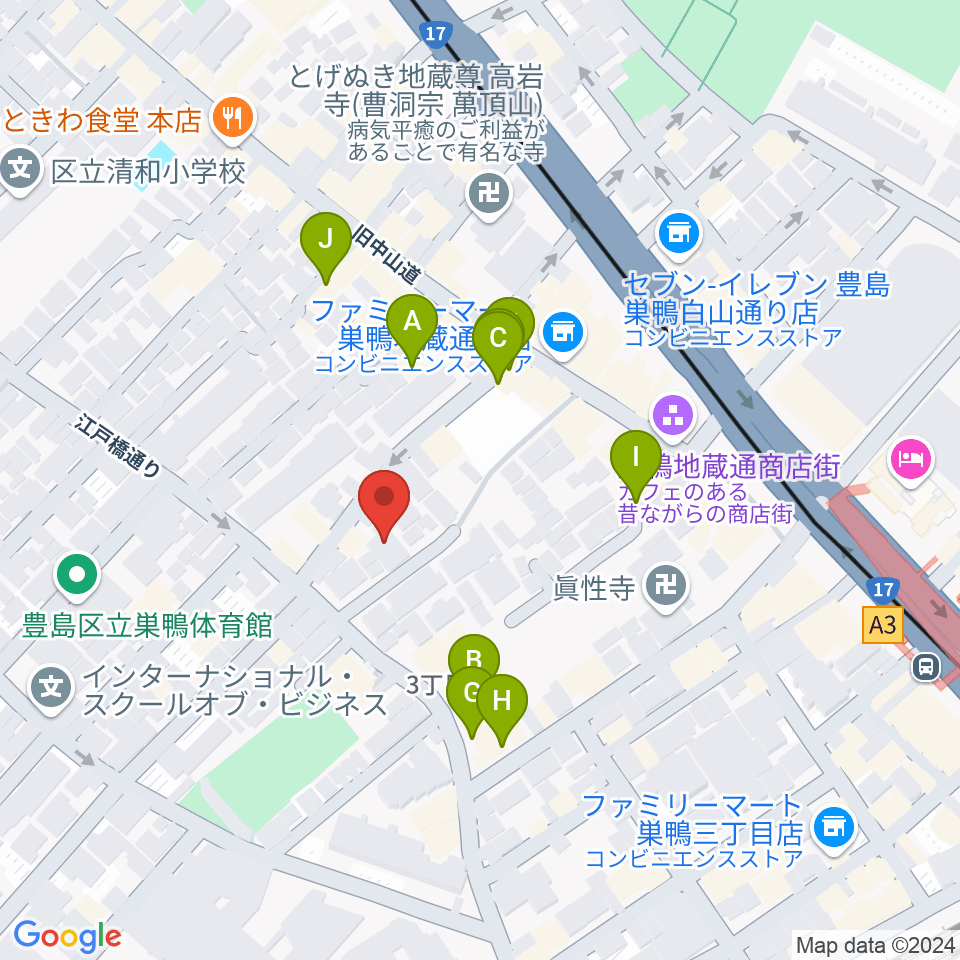 ホワイトロードスタジオ周辺のファミレス・ファーストフード一覧地図