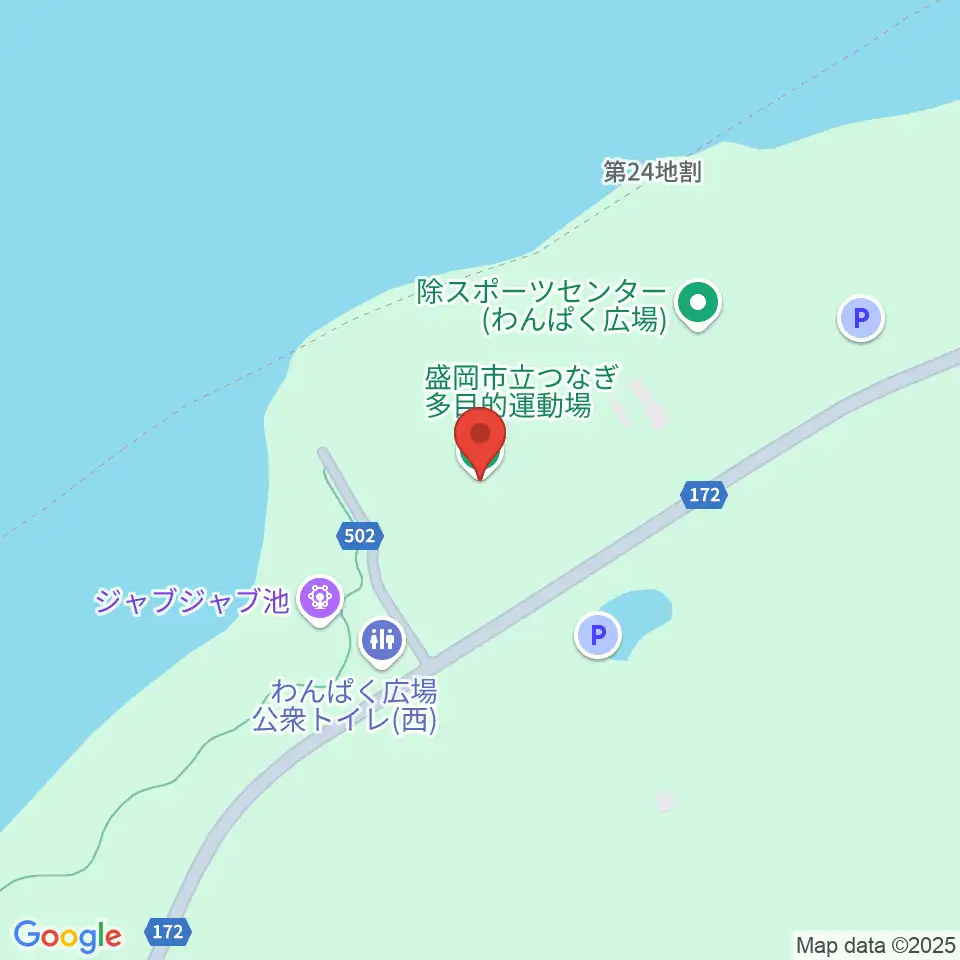 盛岡市立つなぎ多目的運動場周辺のファミレス・ファーストフード一覧地図