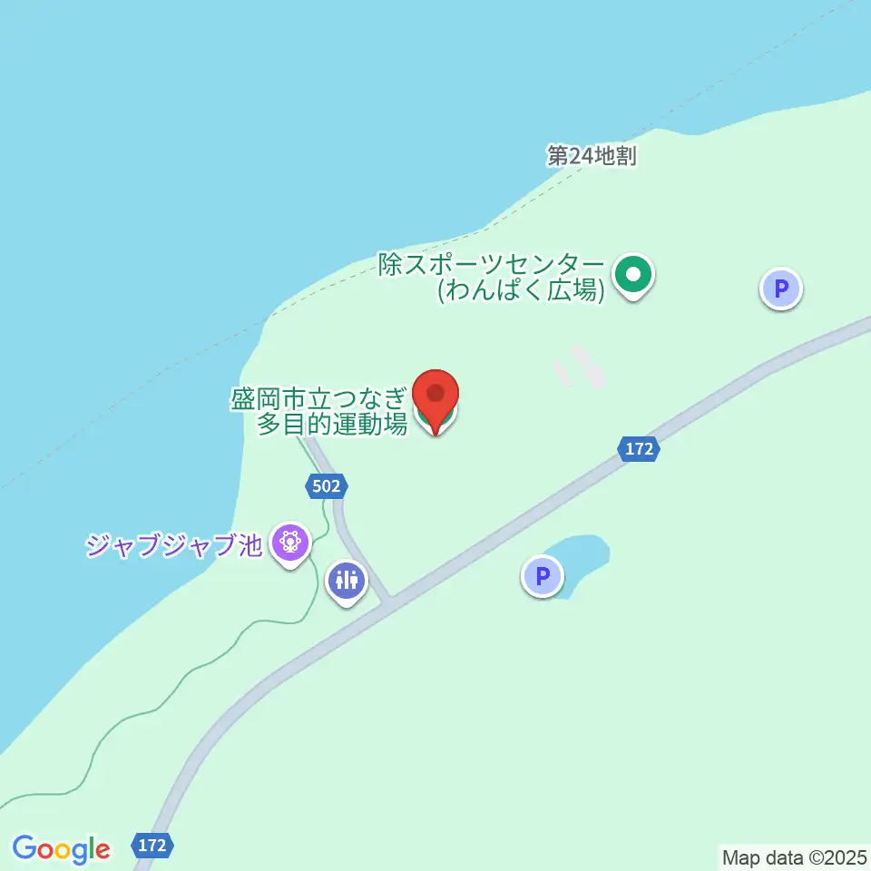 盛岡市立つなぎ多目的運動場周辺のファミレス・ファーストフード一覧地図