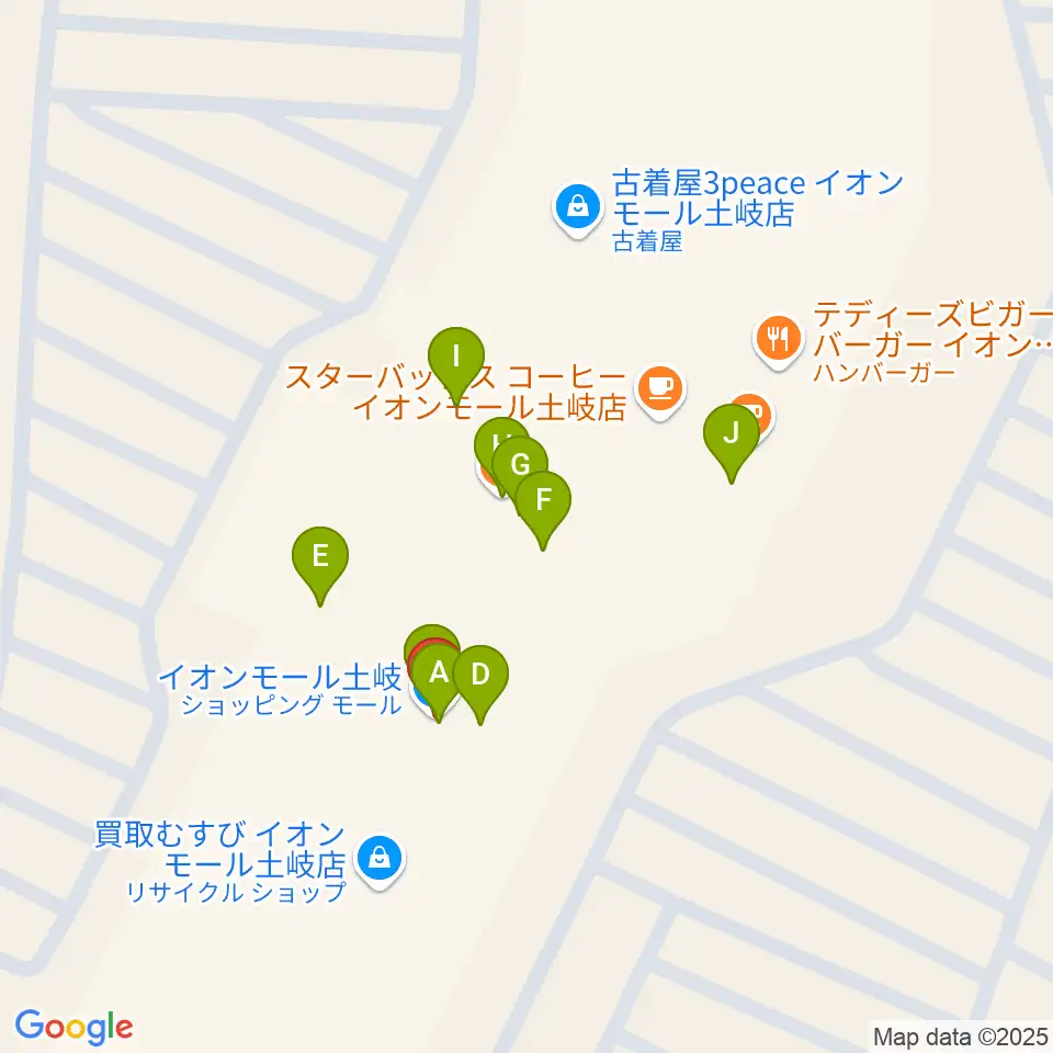 イオンシネマ土岐周辺のファミレス・ファーストフード一覧地図
