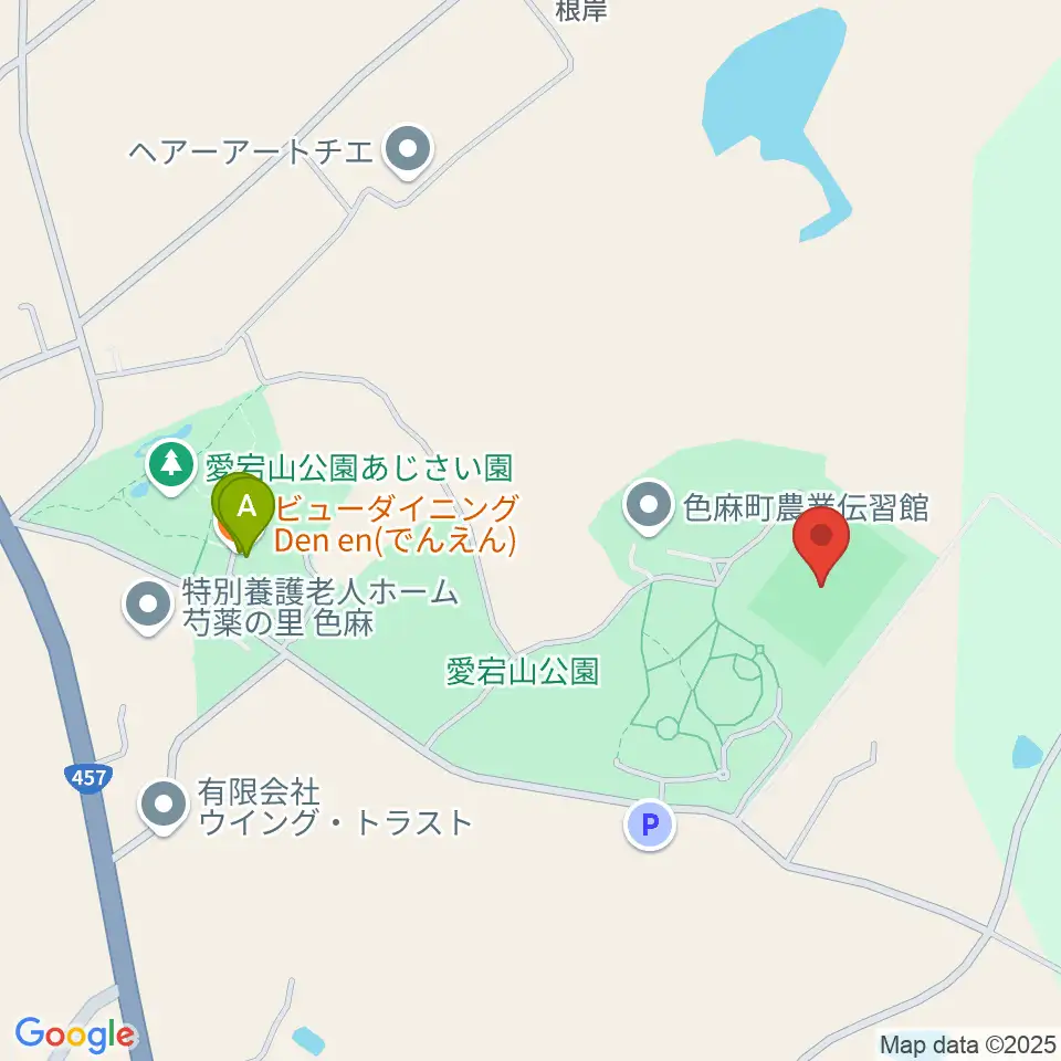 色麻町愛宕山公園サッカー場周辺のファミレス・ファーストフード一覧地図