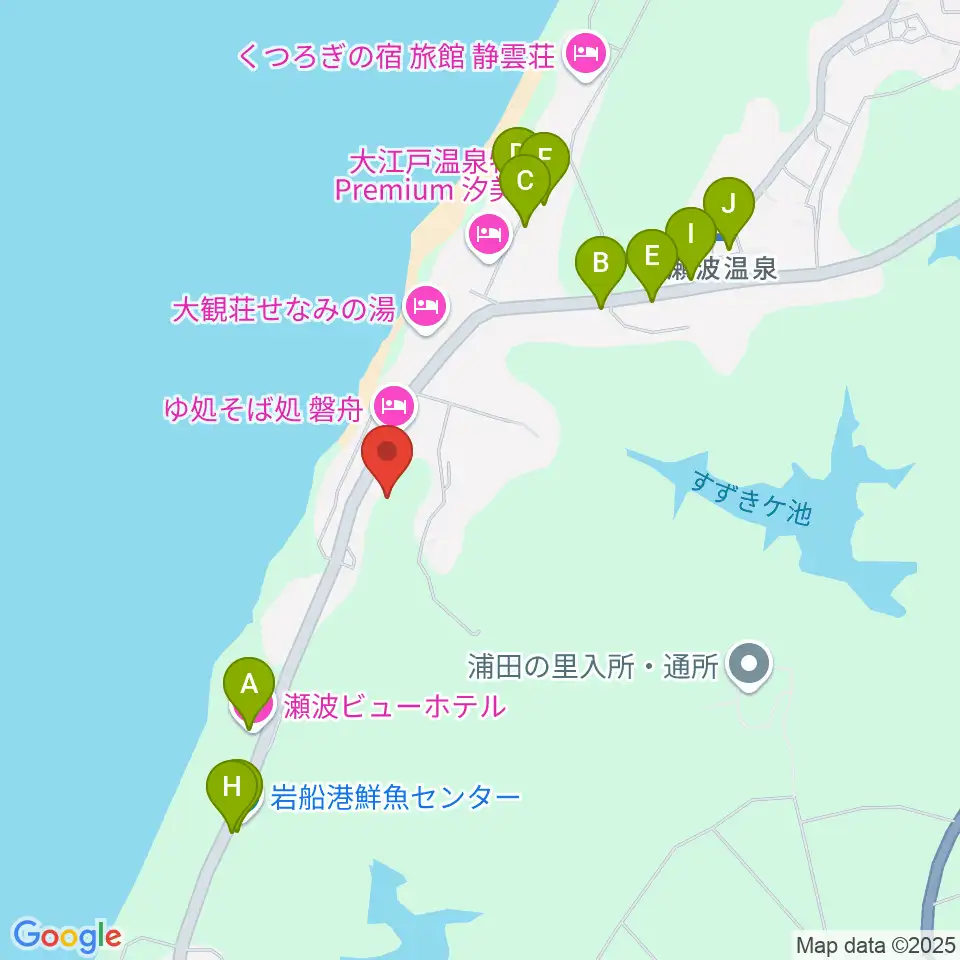 ブルボンスケートパーク村上周辺のファミレス・ファーストフード一覧地図