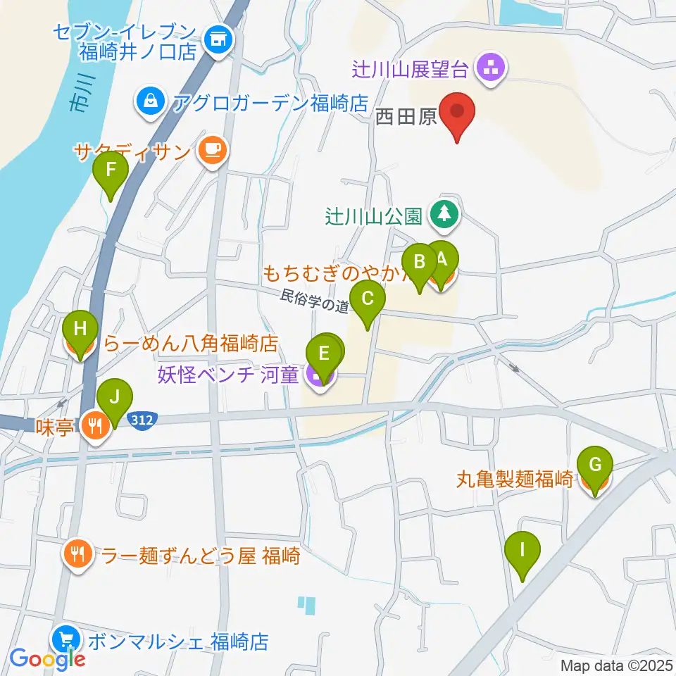 福崎町立神崎郡歴史民俗資料館周辺のファミレス・ファーストフード一覧地図