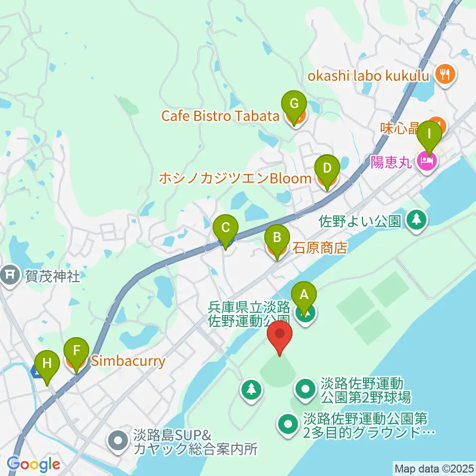 ReFillスタジアム周辺のファミレス・ファーストフード一覧地図