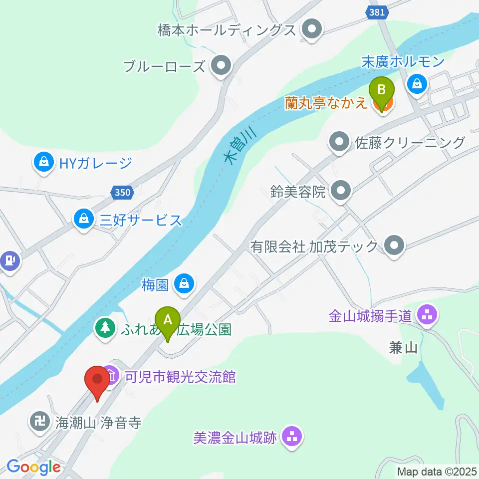 戦国山城ミュージアム周辺のファミレス・ファーストフード一覧地図