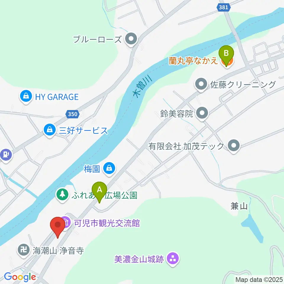 戦国山城ミュージアム周辺のファミレス・ファーストフード一覧地図