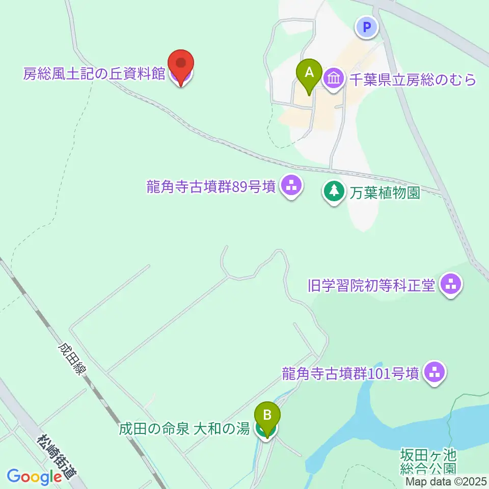 千葉県立房総のむら 風土記の丘資料館周辺のファミレス・ファーストフード一覧地図