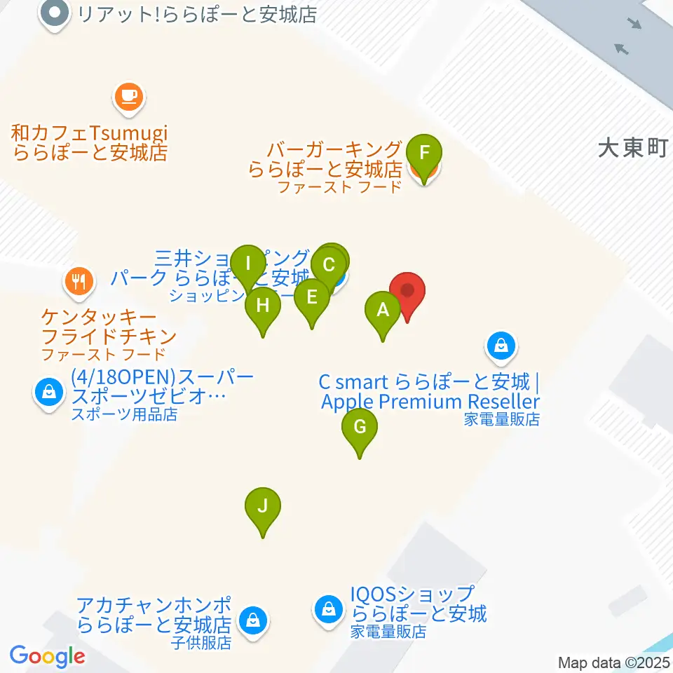SAISONスタジアム周辺のファミレス・ファーストフード一覧地図