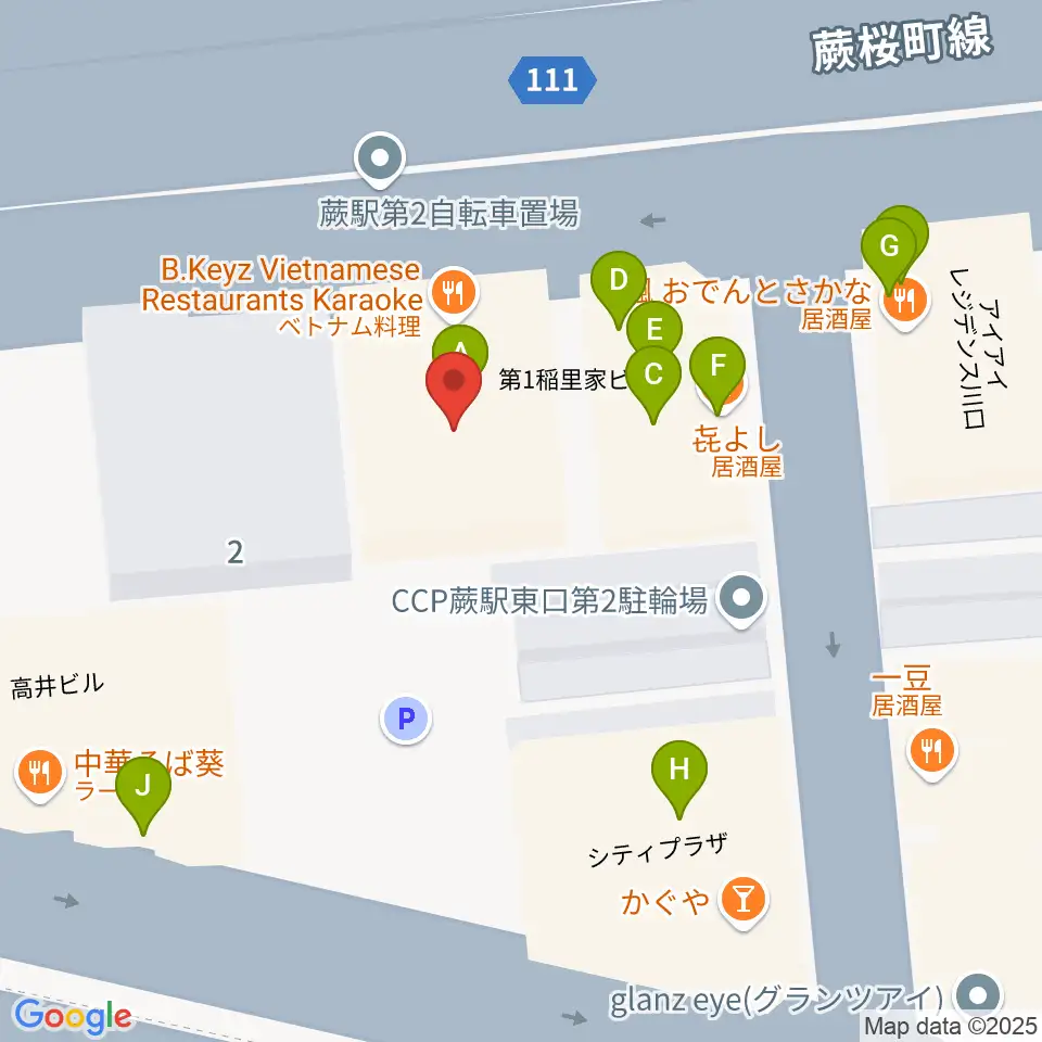 Rhythm Neko周辺のファミレス・ファーストフード一覧地図