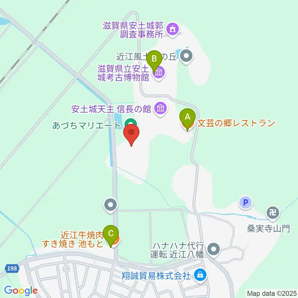 あづちマリエート周辺のファミレス・ファーストフード一覧地図