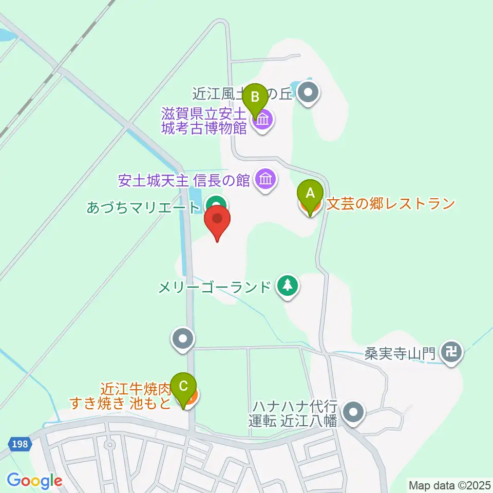 あづちマリエート周辺のファミレス・ファーストフード一覧地図