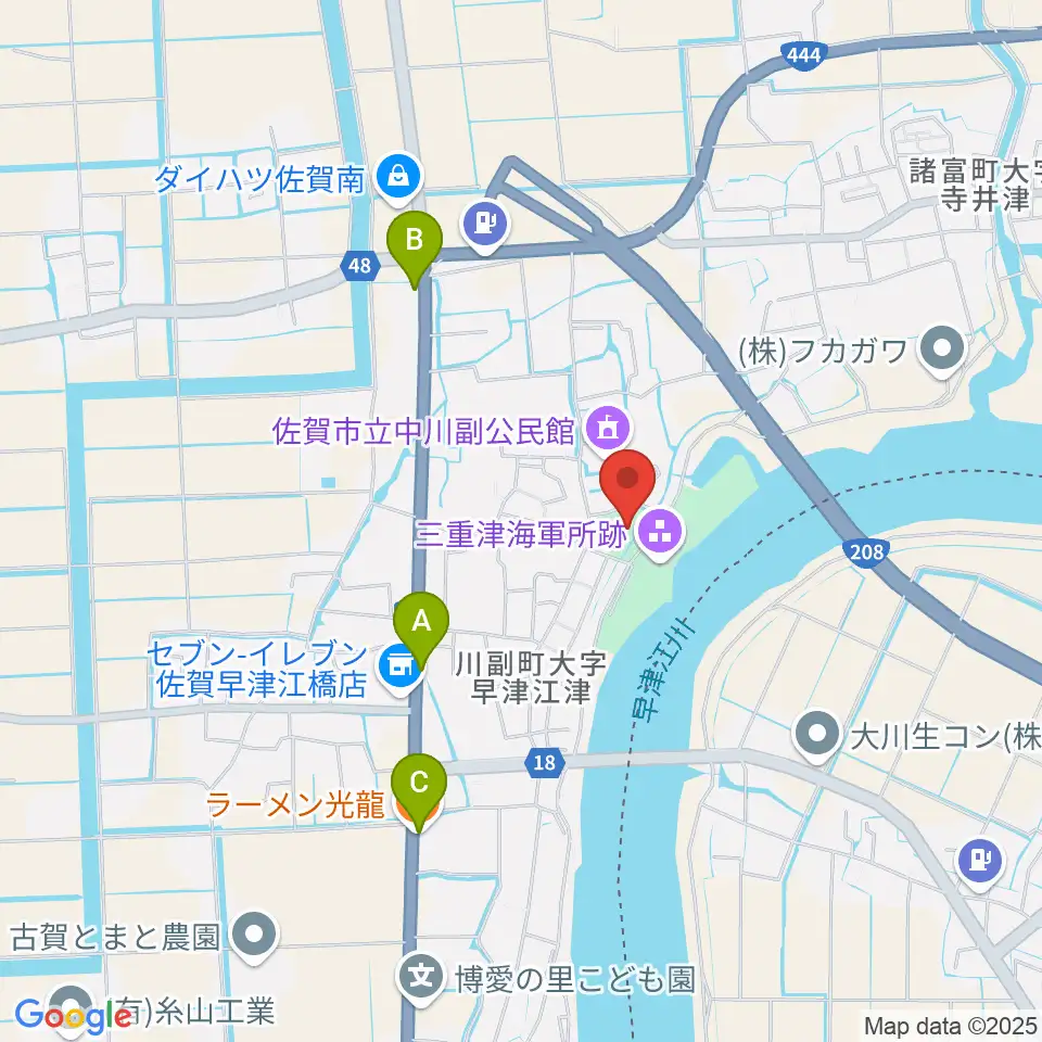 佐野常民と三重津海軍所跡の歴史館周辺のファミレス・ファーストフード一覧地図
