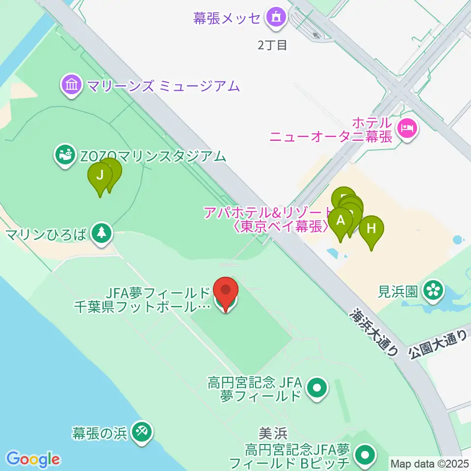 JFA夢フィールドC・Dピッチ周辺のファミレス・ファーストフード一覧地図