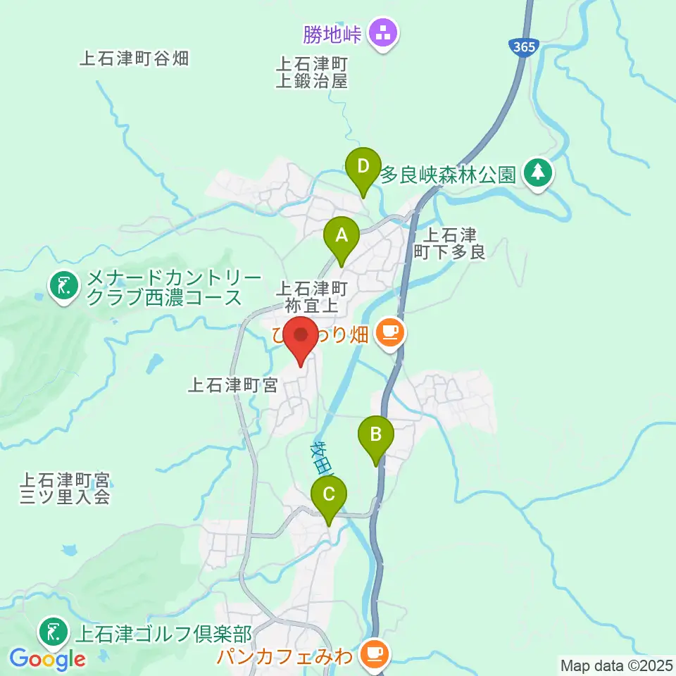 上石津郷土資料館周辺のファミレス・ファーストフード一覧地図
