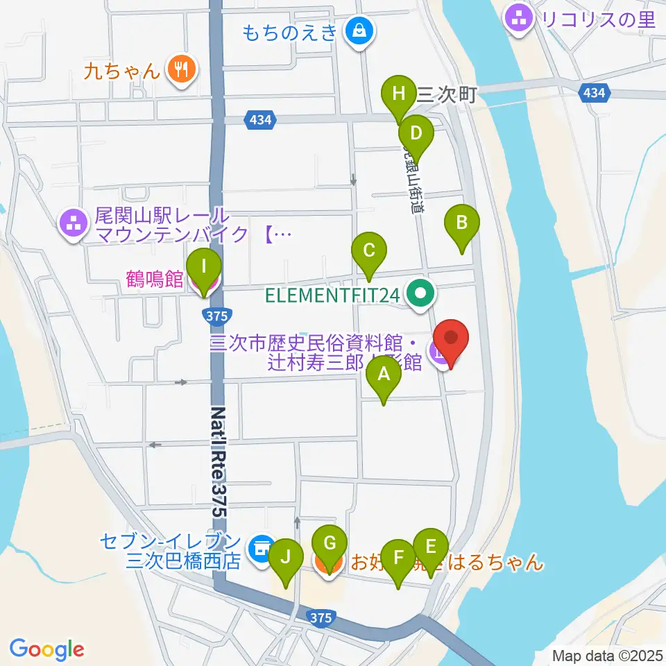 辻村寿三郎人形館周辺のファミレス・ファーストフード一覧地図