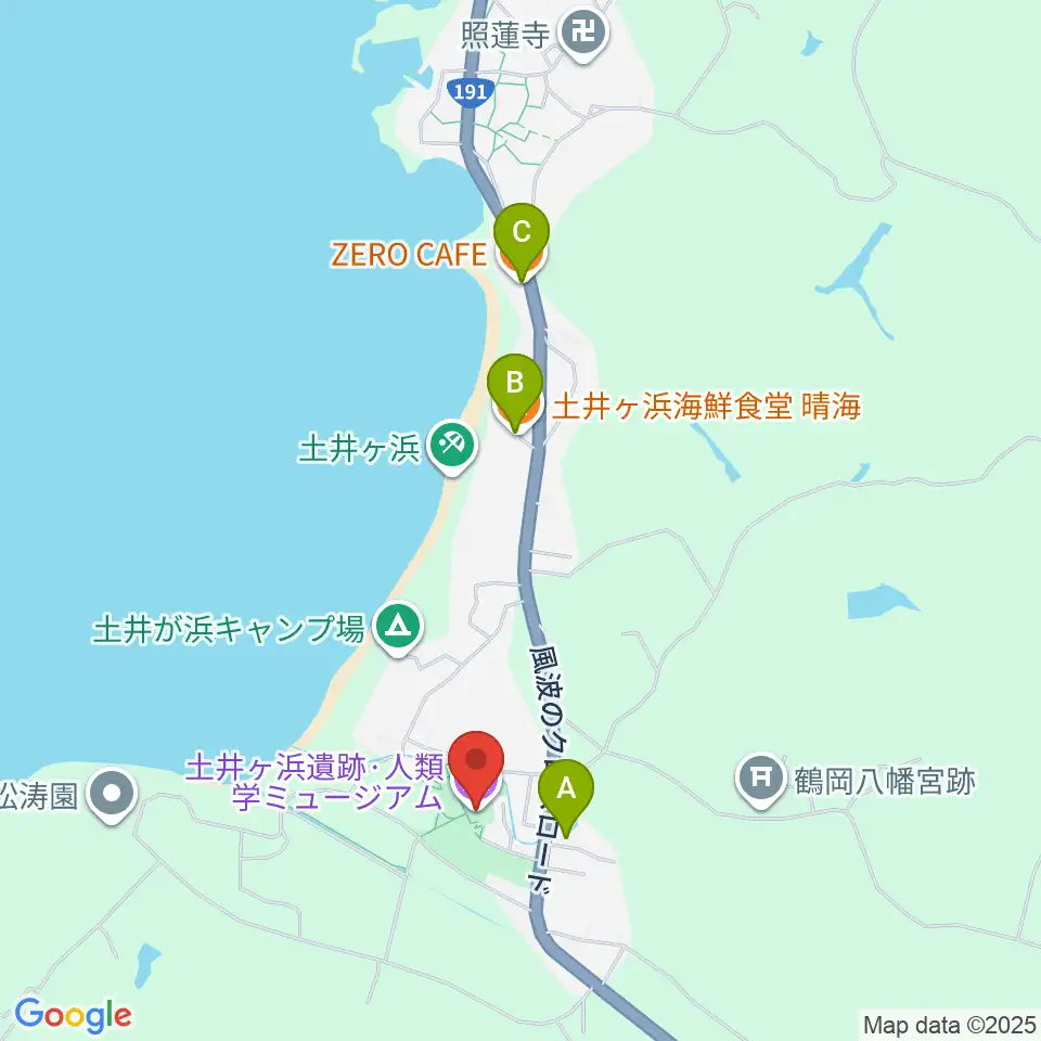土井ヶ浜遺跡・人類学ミュージアム周辺のファミレス・ファーストフード一覧地図