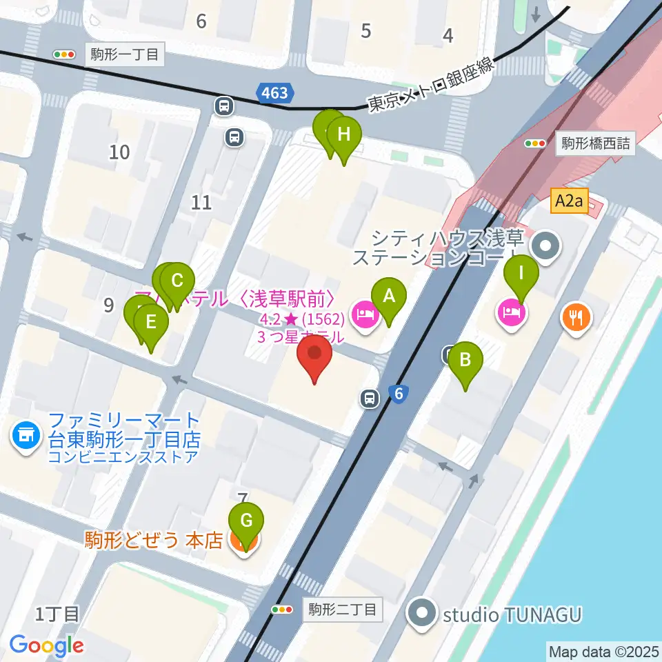 世界のカバン博物館周辺のファミレス・ファーストフード一覧地図