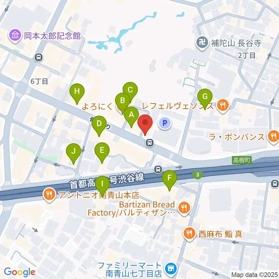 紅ミュージアム周辺のファミレス・ファーストフード一覧地図