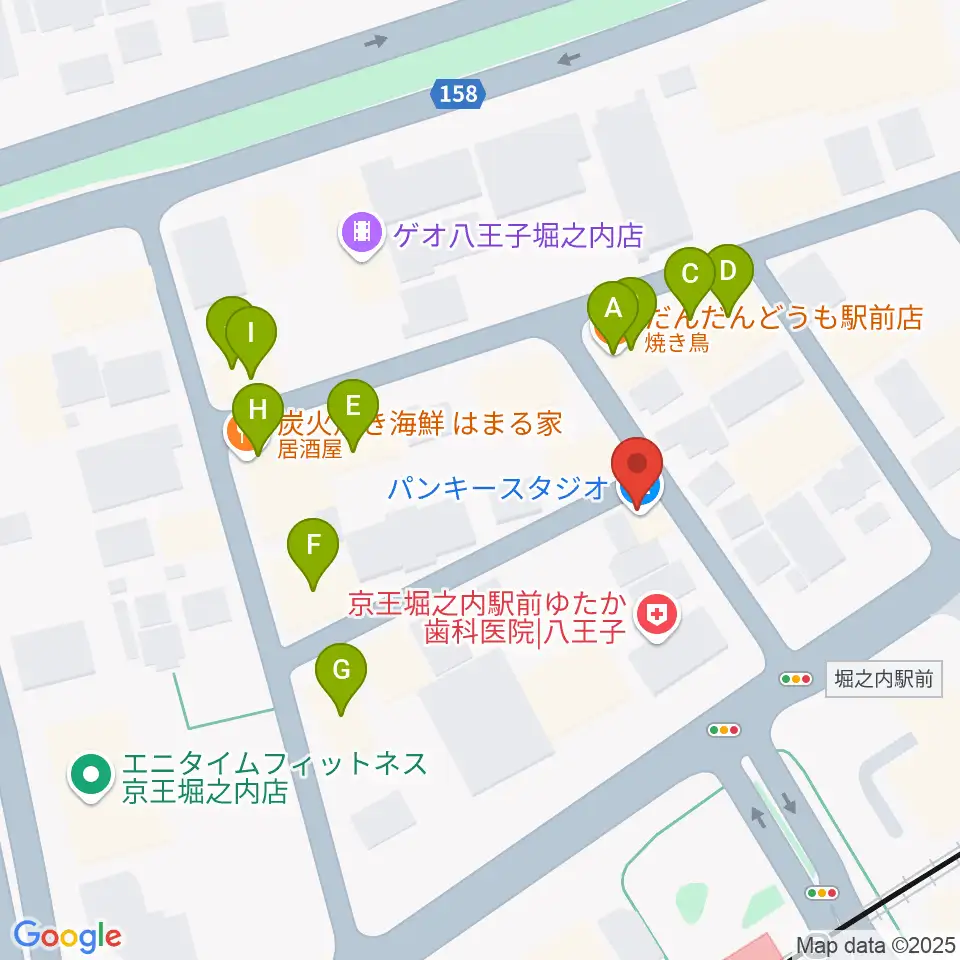 パンキースタジオ周辺のファミレス・ファーストフード一覧地図