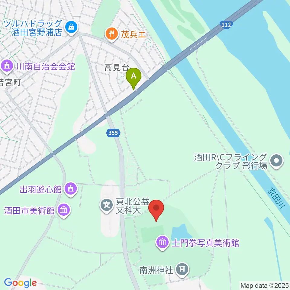 INPEX酒田アリーナ周辺のファミレス・ファーストフード一覧地図