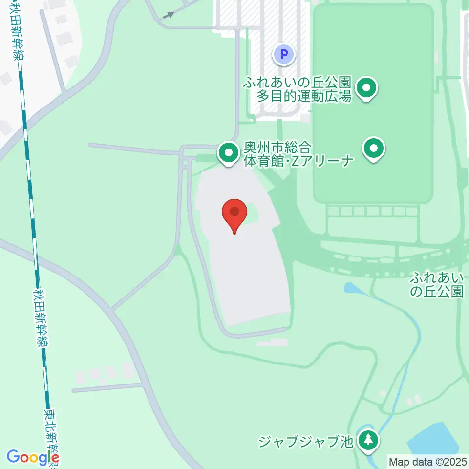 奥州市総合体育館Zアリーナ周辺のファミレス・ファーストフード一覧地図