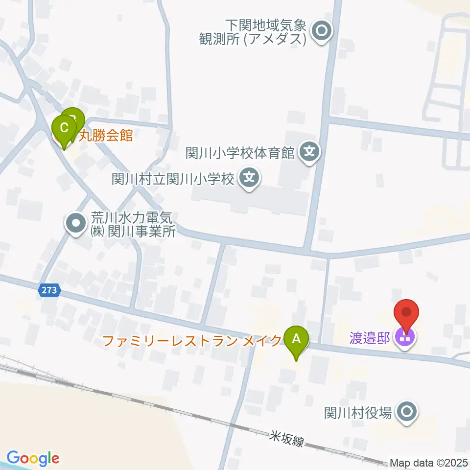 渡邉邸周辺のファミレス・ファーストフード一覧地図