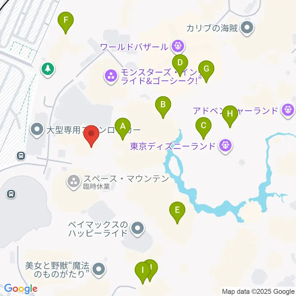 東京ディズニーランド ショーベース周辺のファミレス・ファーストフード一覧地図