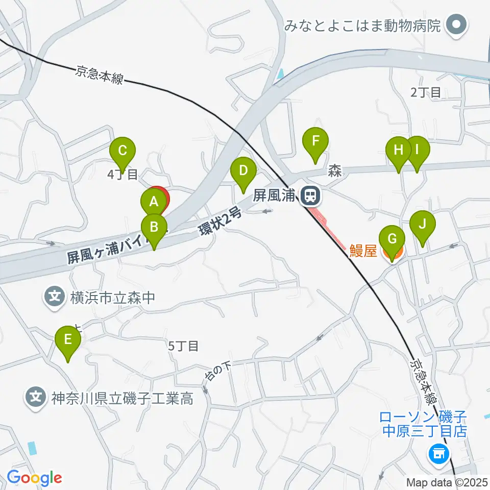 Studio YAYA周辺のファミレス・ファーストフード一覧地図