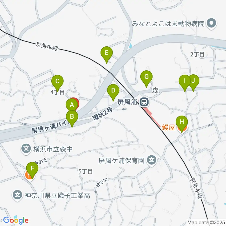 Studio YAYA周辺のファミレス・ファーストフード一覧地図