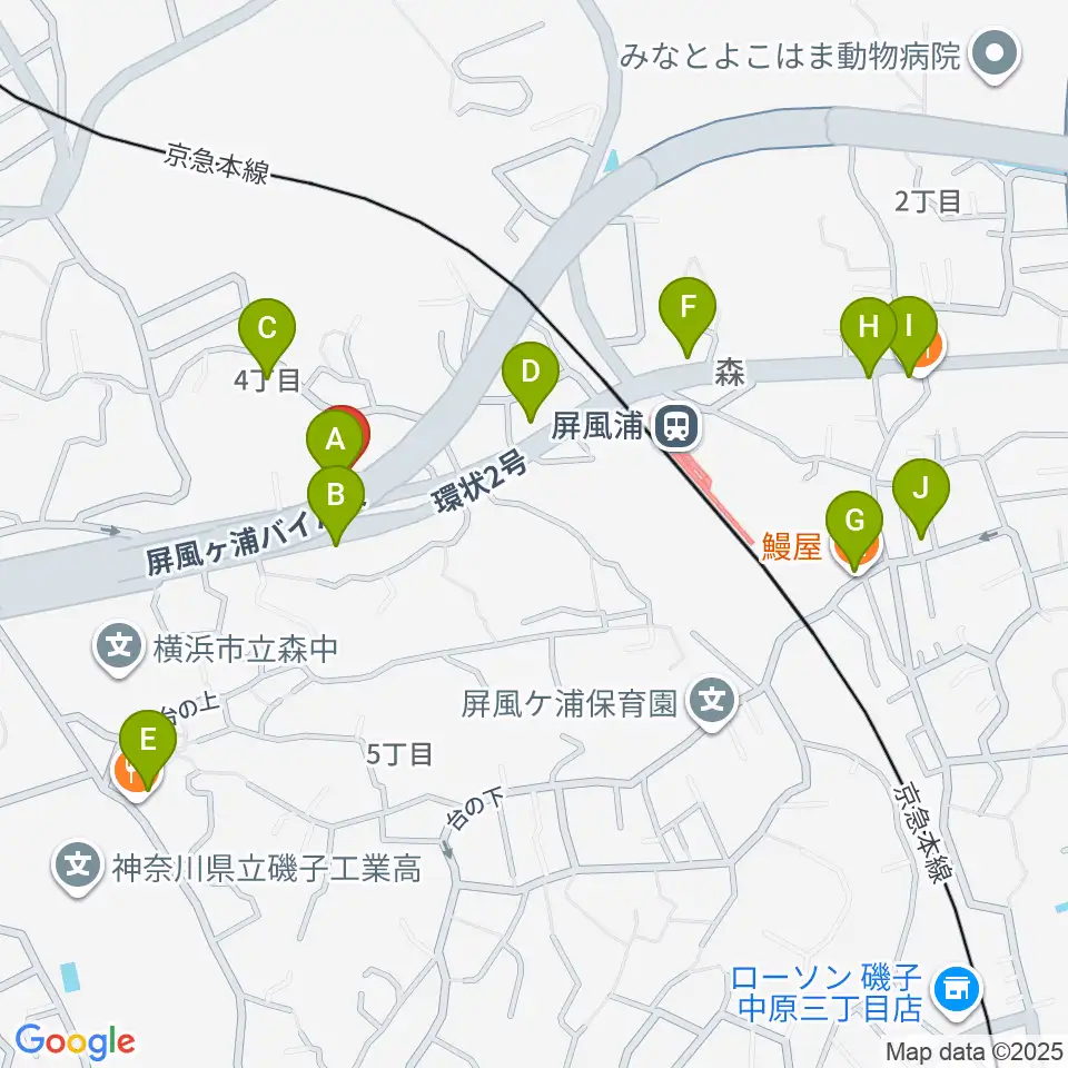 Studio YAYA周辺のファミレス・ファーストフード一覧地図