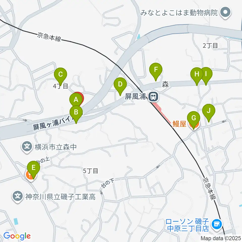 Studio YAYA周辺のファミレス・ファーストフード一覧地図