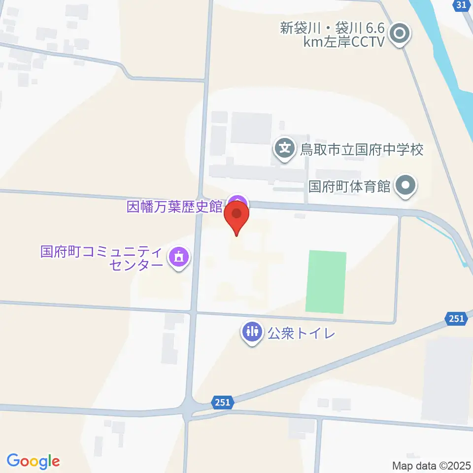 鳥取市因幡万葉歴史館周辺のファミレス・ファーストフード一覧地図