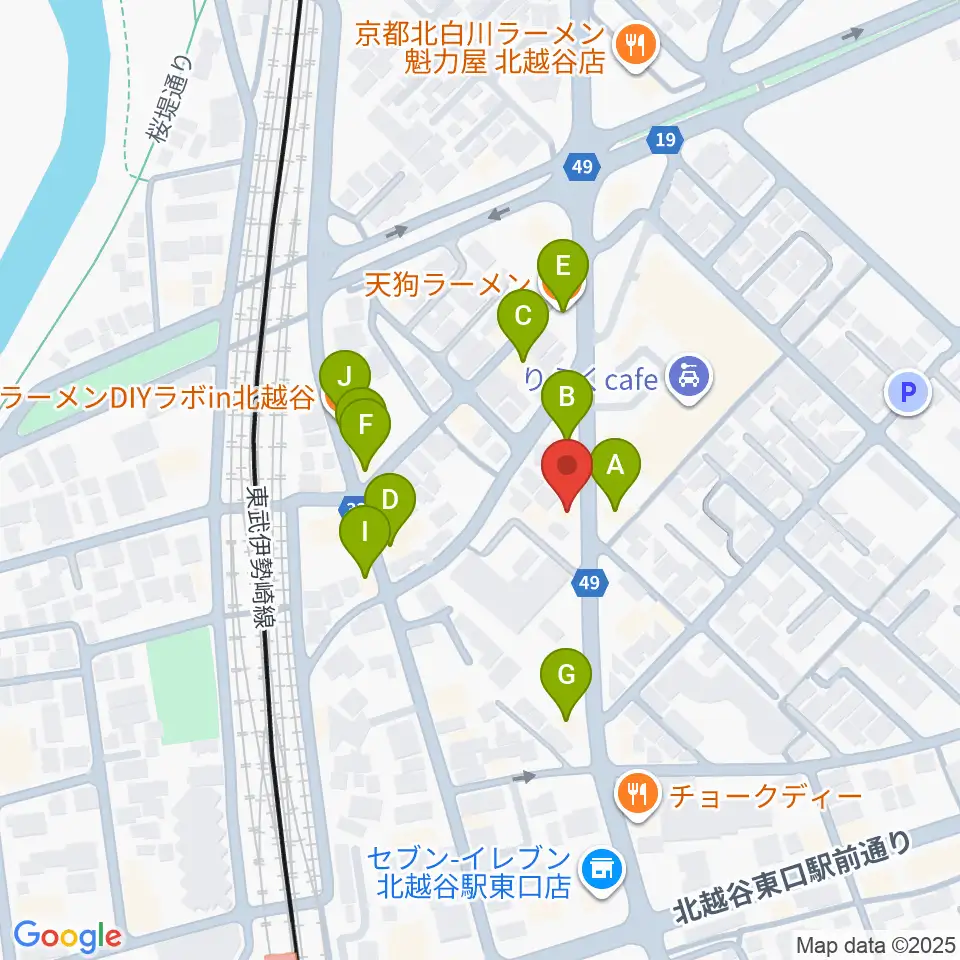 STUDIO JOURNEY周辺のファミレス・ファーストフード一覧地図